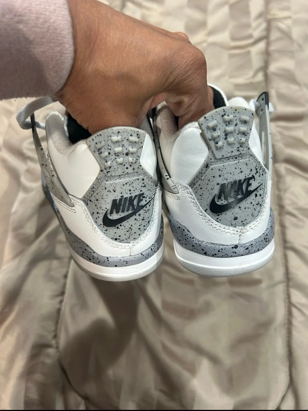 Nike Kids White, Gray and Black Retro 4